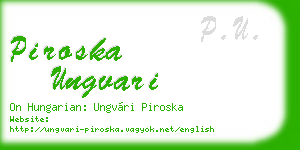 piroska ungvari business card