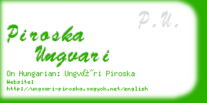 piroska ungvari business card